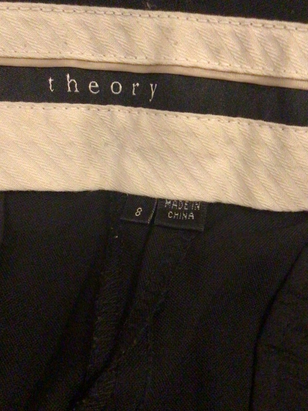 Theory Women's Straight Leg Pants in Black Size 8 - Picture 3 of 9